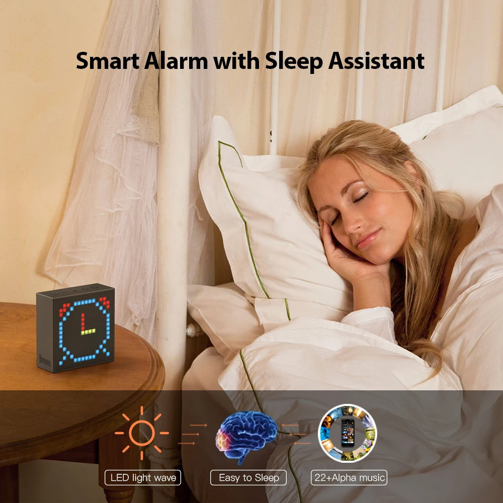 Bluetooth Portable Speaker with Clock Alarm