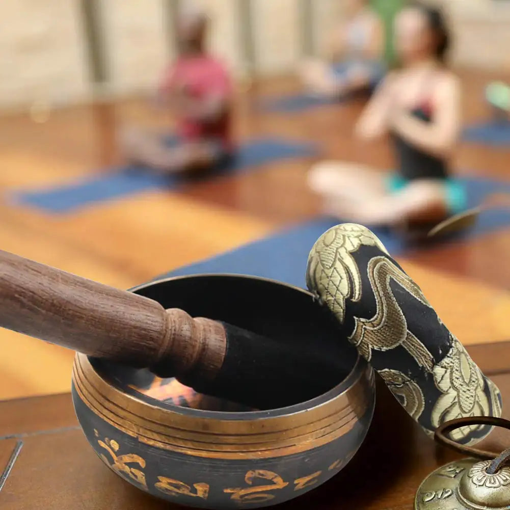 Tibetan Singing Bowl Set Lotus
