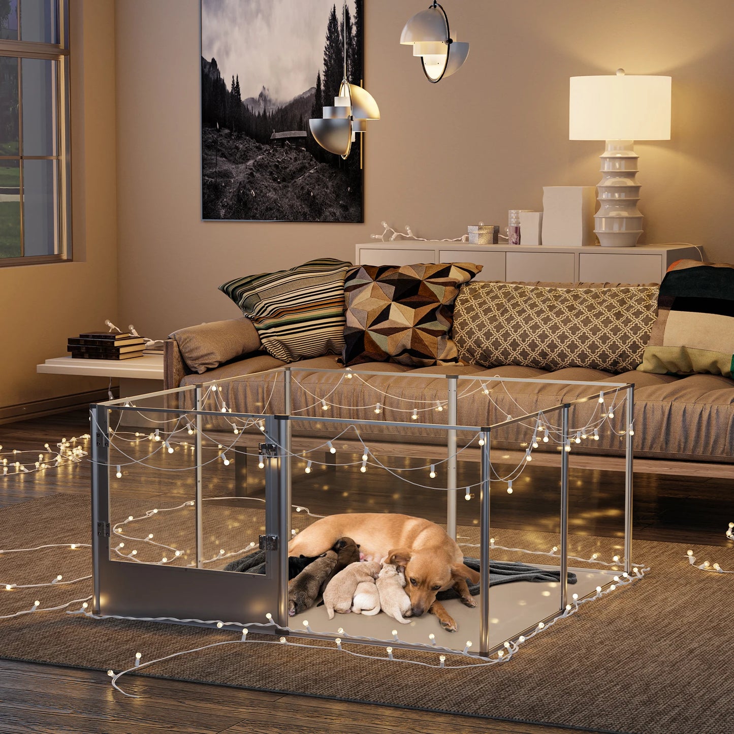 Acrylic Dog Playpen Fence