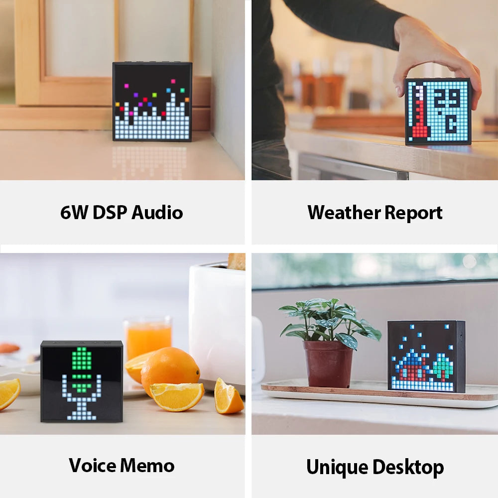 Bluetooth Portable Speaker with Clock Alarm