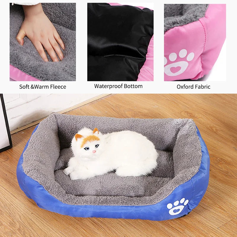 Large Pet Bed Square Washable