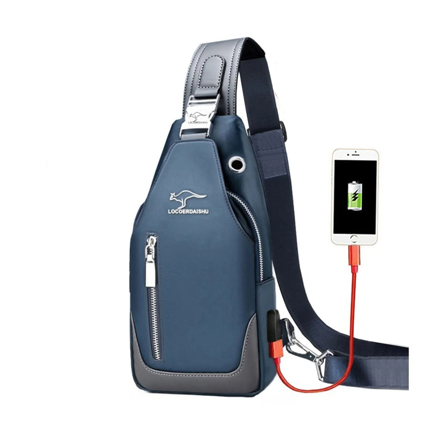 Leather Crossbody Phone Bag With Headphone