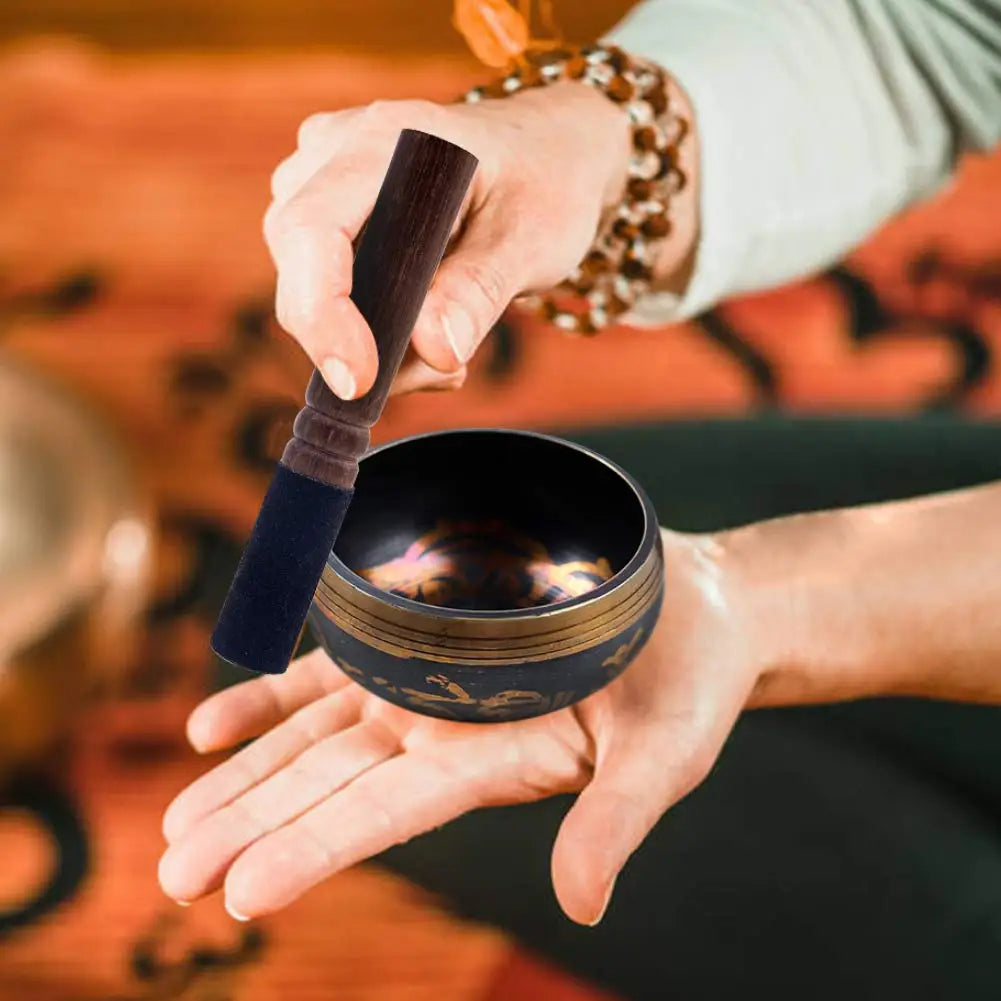 Tibetan Singing Bowl Set Lotus