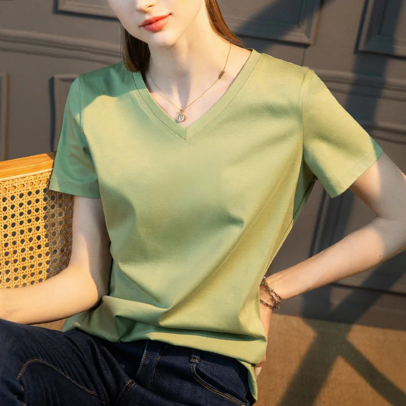 T-shirt Soft Mulberry Silk Cotton