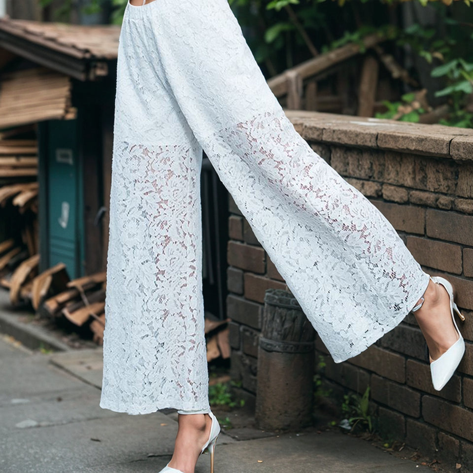 Wide Leg Pants Lace